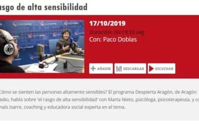 El rasgo de la Alta Sensibilidad en Aragón Radio
